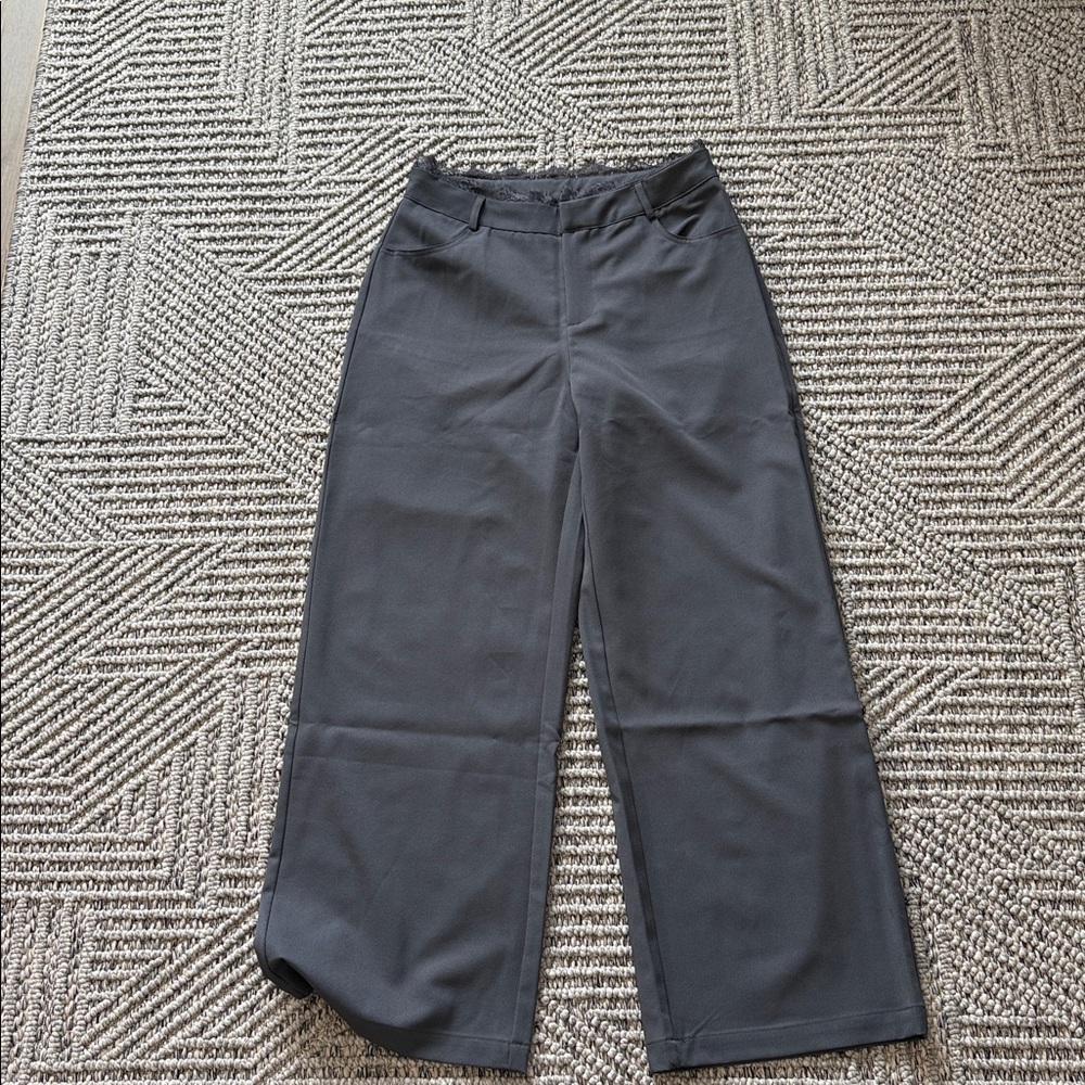 Women's Gray Wide-Leg Pants